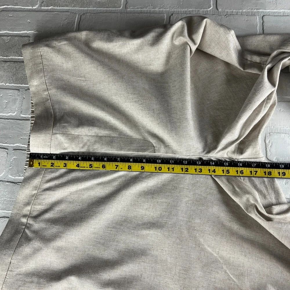 Banana Republic Wide Leg Cropped Pants Womens XXL Beige Linen Cotton Pull On New